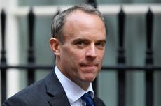 Where did Dominic Raab go on holiday as the Taliban took over Afghanistan?