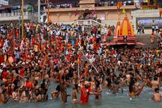 Police inquiry into ‘fake Covid tests’ at India’s Kumbh Mela Hindu festival in April