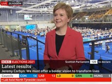 Sturgeon says chances of an SNP majority  ‘in the balance’