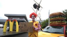 McDonald's: Animal rights group blockades fast food chain's UK depots