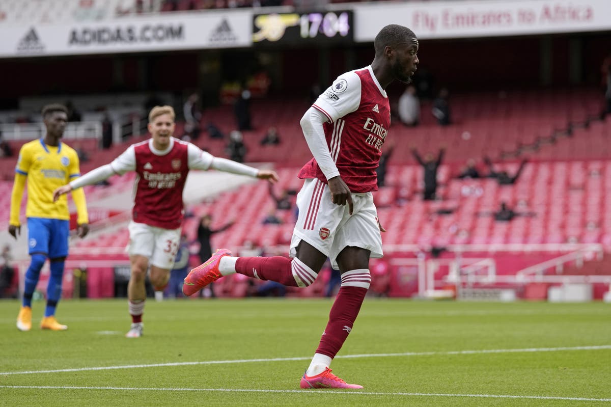 Nicolas Pepe brace earns victory but Arsenal miss out on Europe