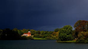 Dark rain clouds above an oast house at Bewl Water reservoir near Lamberhurst in Kent during one of the rainiest Mays on record, with the UK seeing 131 per cent of the usual month’s rainfall already