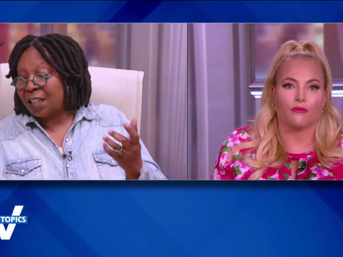 Meghan McCain reacts angrily as she is cut off for ad break 