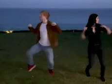 Ed Sheeran and Courteney Cox recreate iconic Ross and Monica dance from Friends