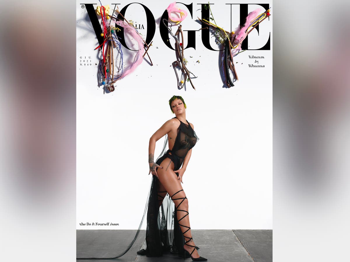 Rihanna shot and styled herself for the cover of Vogue Italia