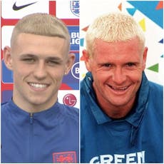 Phil Foden sports new dyed blond hair amid comparisons to Paul Gascoigne