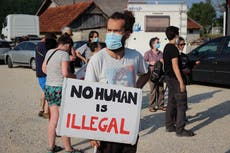 Activists protest EU migration policies at Croatian border