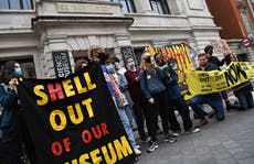 Climate activists stage protest against Shell at Science Museum