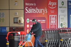 Supermarket sales fall from pandemic peak a year ago