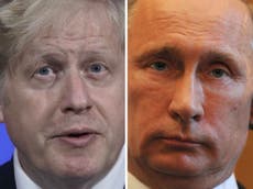 Russia news – live: Boris Johnson says UK ‘entirely right’ in Crimea row as Moscow threatens military action