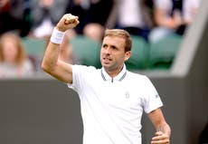 Dan Evans the survivor on a tough second day for British players at Wimbledon