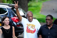 Cosby supporters clash with anti-rape campaigner outside star’s mansion