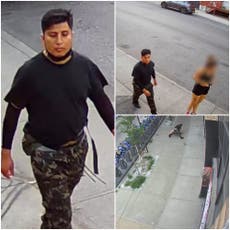 ビデオはブルックリン通りの真ん中で男性のタックルと痴漢の女性を示しています 