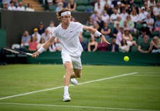 Andrey Rublev battles past Fabio Fognini to reach fourth round at Wimbledon