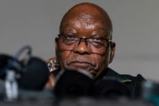 Former South African president Jacob Zuma spends first night in prison after turning himself in to police