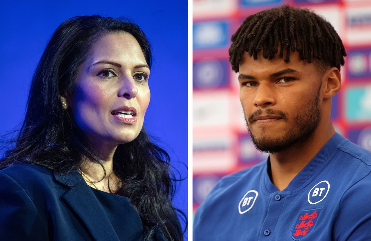 Tory MP says Tyrone Mings is ‘completely right’ to accuse Priti Patel of ‘stoking the fire’ of racism