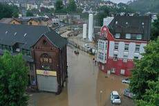 Germany Belgium flooding: More than 40 dead and dozens missing after homes washed away by freak rain