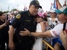 Miami police chief marches with protesters against Cuban government