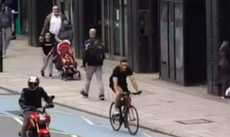 Cyclist jailed after CCTV shows him crashing into pedestrian who later died