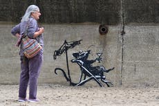 Moradores "chocados" após a desfiguração de novo Banksy em Suffolk