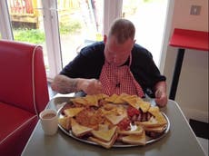 A café is challenging customers to eat a 17,000 calorie fry up in one hour
