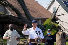 Biden tells storm-ravaged Louisiana: 'I know you're hurting'