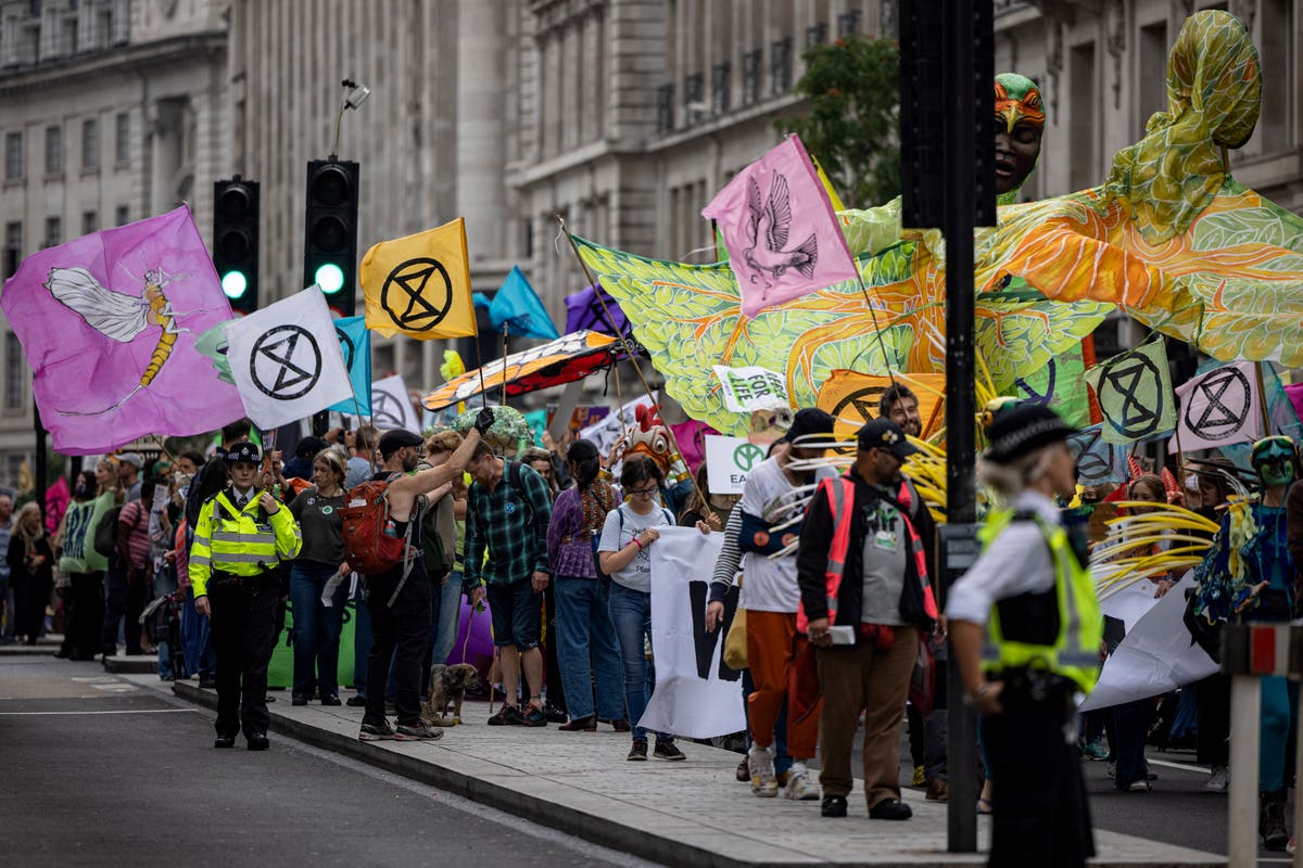 Rebelião de extinção: Mais que 500 arrested during protests in London