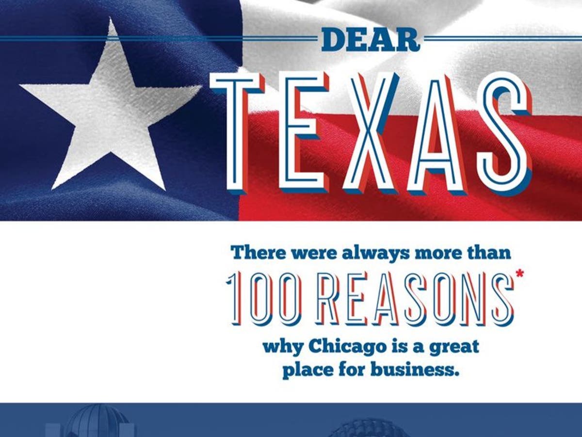 Chicago targets Texas Republicans with adverts urging business to flee abortion laws