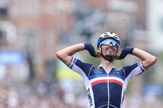 Julian Alaphilippe defends road world title as Britain’s Tom Pidcock finishes sixth