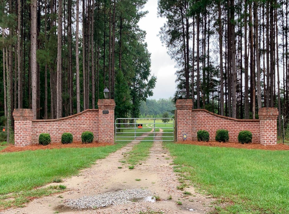 <p>The entrance to the family estate where Maggie and Paul were killed </p>