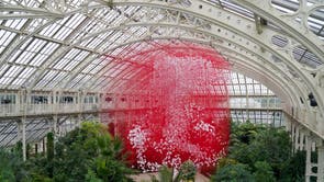 日本艺术家 Chiharu Shiota 的核心作品“千泉”在日本节开始前出现, 庆祝这个国家的植物, 艺术和文化从 2-31 十月, 在伦敦的邱园