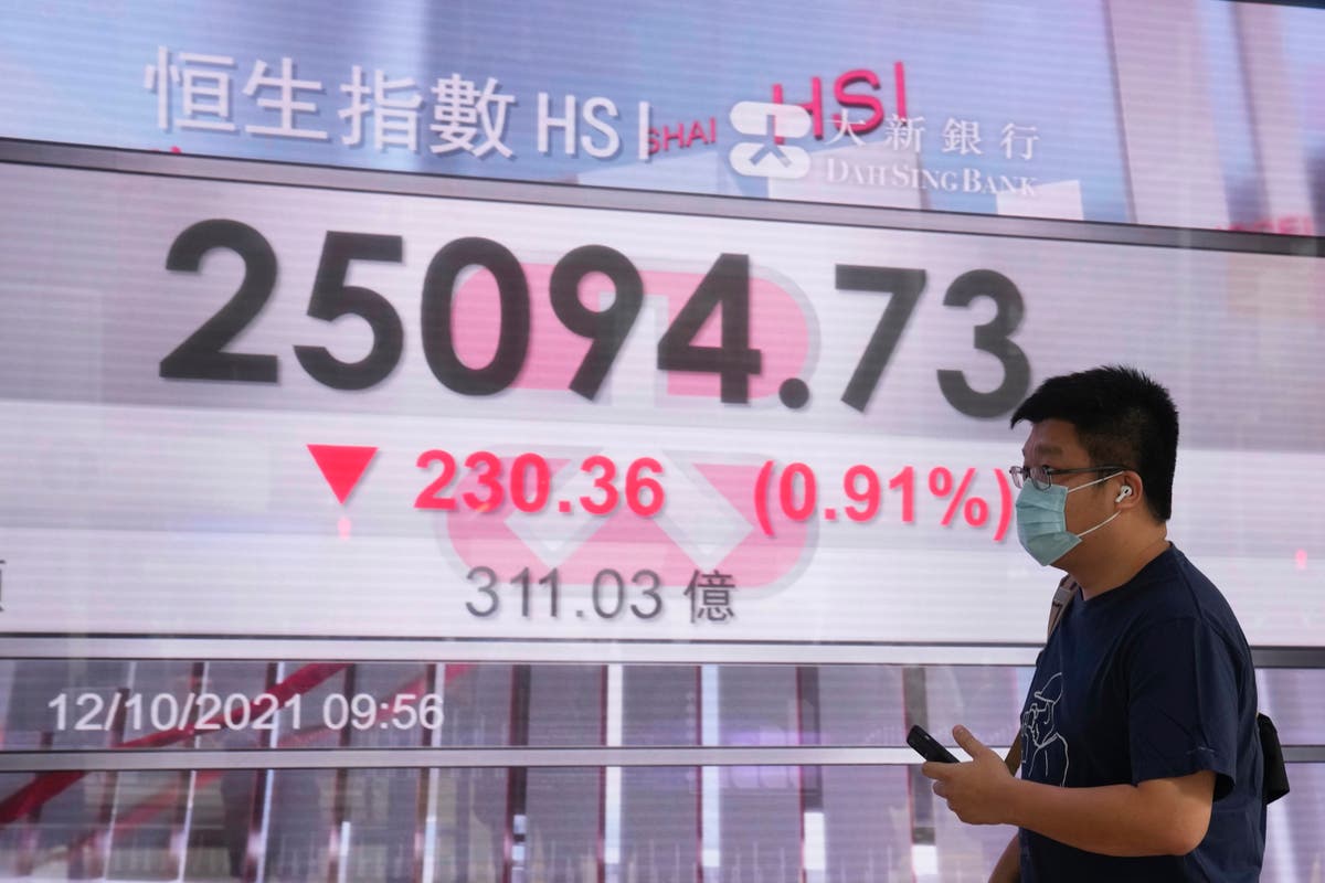 Asian shares fall as rising energy costs fan inflation fears