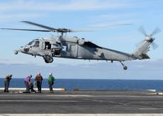 US Navy helicopter, human remains recovered off California