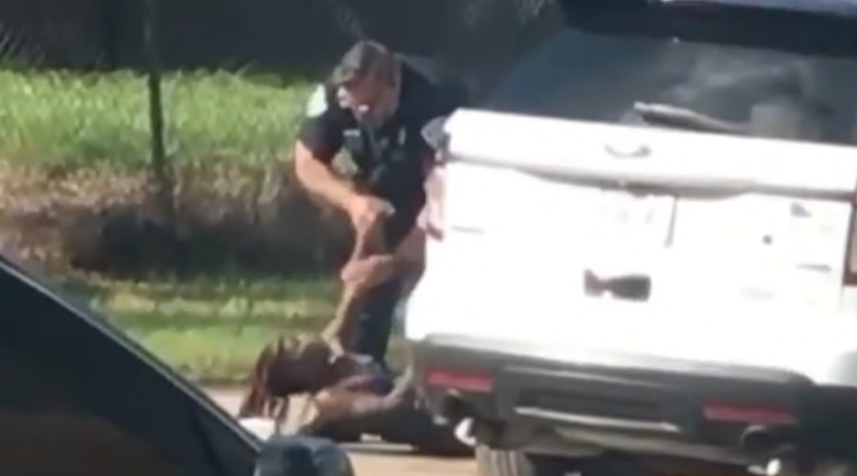 Deputy filmed slamming woman so hard he ripped her braids out