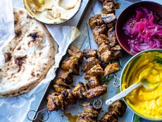 These charred lamb kebabs are perfect whatever the weather