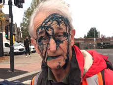 Insulate Britain protesters have ink thrown over them by furious drivers as they block roads