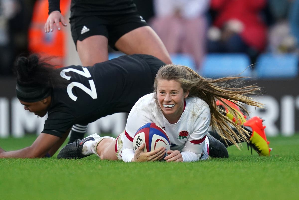 Zoe Harrison inspires England to seven-try rout against world champions New Zealand