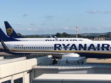 Ryanair passenger numbers less than half of pre-pandemic levels