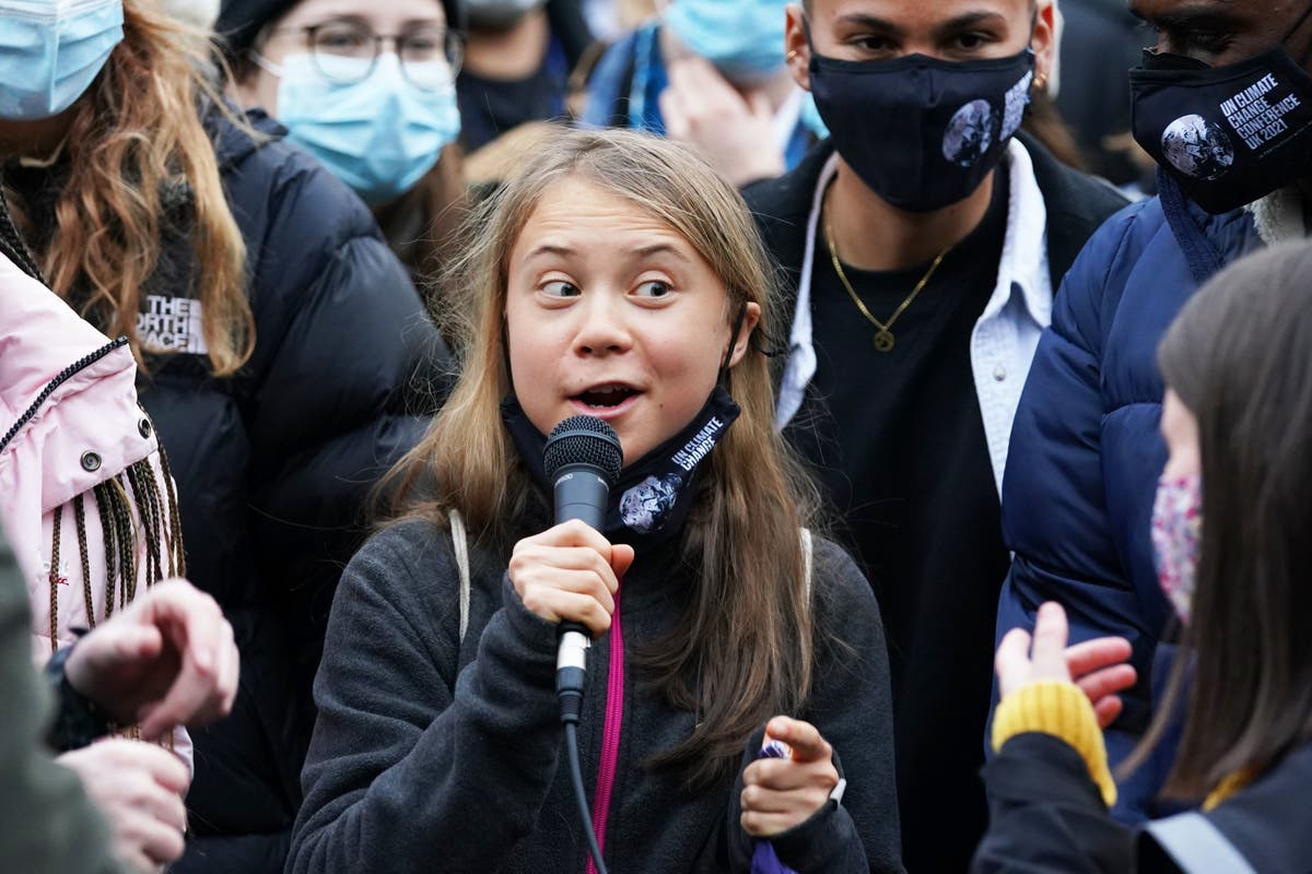 Greta Thunberg in Glasgow sings ‘You can shove your climate crisis up your arse’