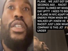 Meek Mill calls flight attendant racist after he is accused of smoking weed on plane