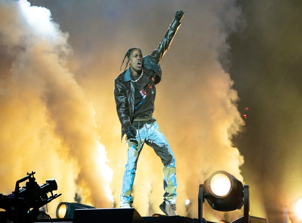 <p>Travis Scott performs at Day 1 of the Astroworld Music Festival at NRG Park on Friday, 5 November 2021, in Houston</p>