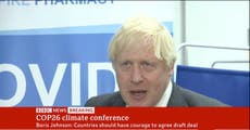 ‘We risk blowing it’ on climate change, Boris Johnson warns as Cop26 summit nears end