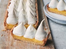 A lemon and lime meringue pie with with extra zing