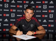 Manchester United’s wage bill rose by 23% as Cristiano Ronaldo returned