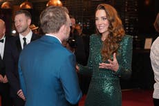 Kate Middleton re-wears emerald green gown at Royal Variety Performance