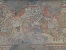 ‘Most exciting’ Roman mosaic in a century uncovered beneath English farm