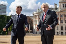 Boris Johnson congratulates Macron on re-election after polls predict Le Pen defeat