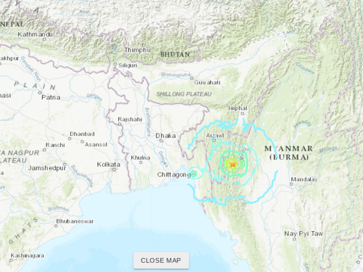 6.1 magnitude earthquake hits Myanmar-India border area