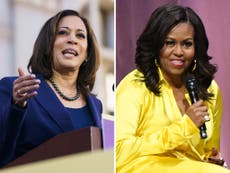 Michelle Obama and Kamala Harris in lead for 2024 if Biden decides not to run, poll says