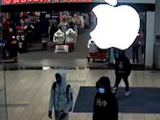 Thieves burst into Apple store and seize $20,000 worth of goods in latest smash-and-grab robbery in California